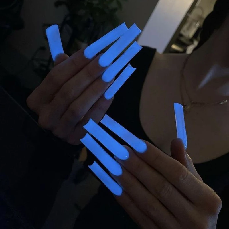 Polvo de brillo de uñas de fósforo luminoso, 50G, 12 colores, polvo fluorescente brillante verde/azul/rojo, polvo de manicura que brilla en la oscuridad # 2025