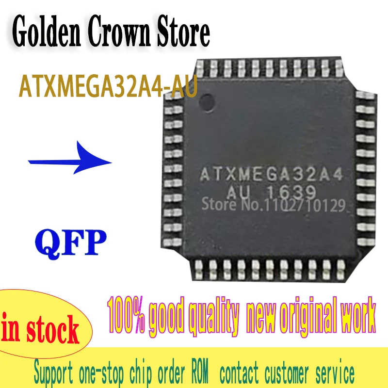 ATXMEGA32A4-AU ATxmega32A4 ATXMEGA32  QFP44 5PCS/lot