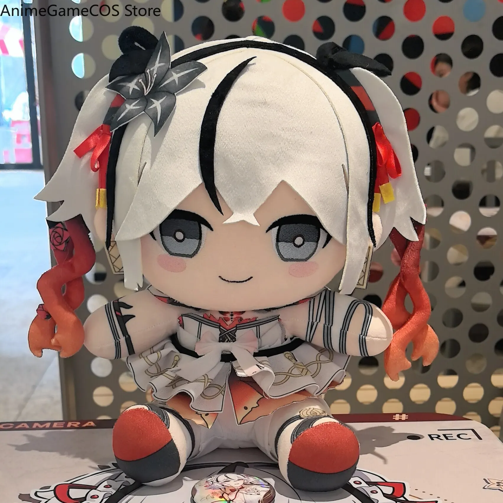 Anime 30cm Wuthering Waves Camellya Kawaii Plush Doll Stuffed Toy Cosplay Dress Up Toy Cotton Figurine Mascot Birthday Gift Xmas
