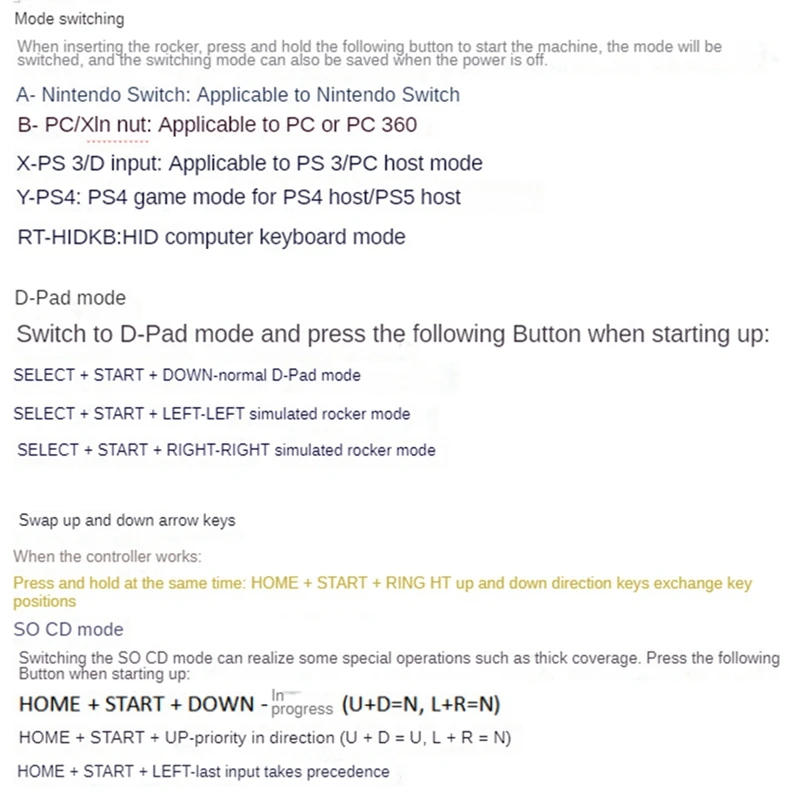 Arcade Joystick Hitbox Street Fighter Controller Fight Stick Game Controller Mechanical Button For PC/PS4/PS3/PC/ Switch Durable