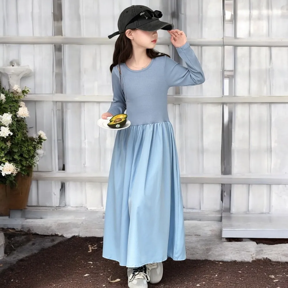 kids Long Dresses for Girls Party Dress Kids Princess Costume Teenager Elegant Children Baby Clothes Vestidos 6 8 10 12 14 Years