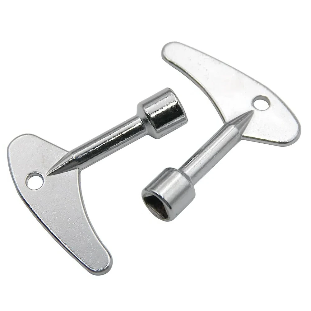 

2PC Silver Inner Triangle Wrench Home Elevator Water Meter Multi Kinetic Convenient Key Turn Tongue EDC Universal Tool
