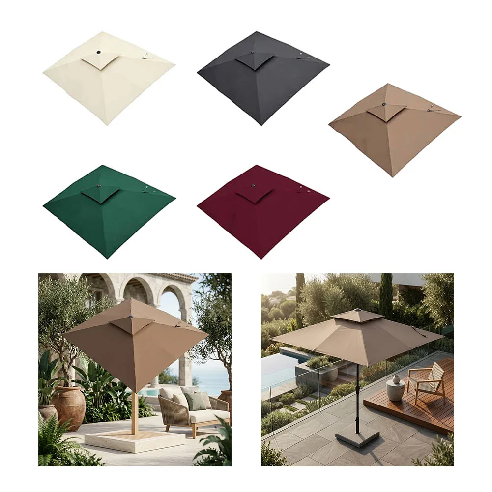 Square For Outdoor Sunshade Umbrella for Courtyard Patio and Pool Area with Polyester Canopy and Functional Design