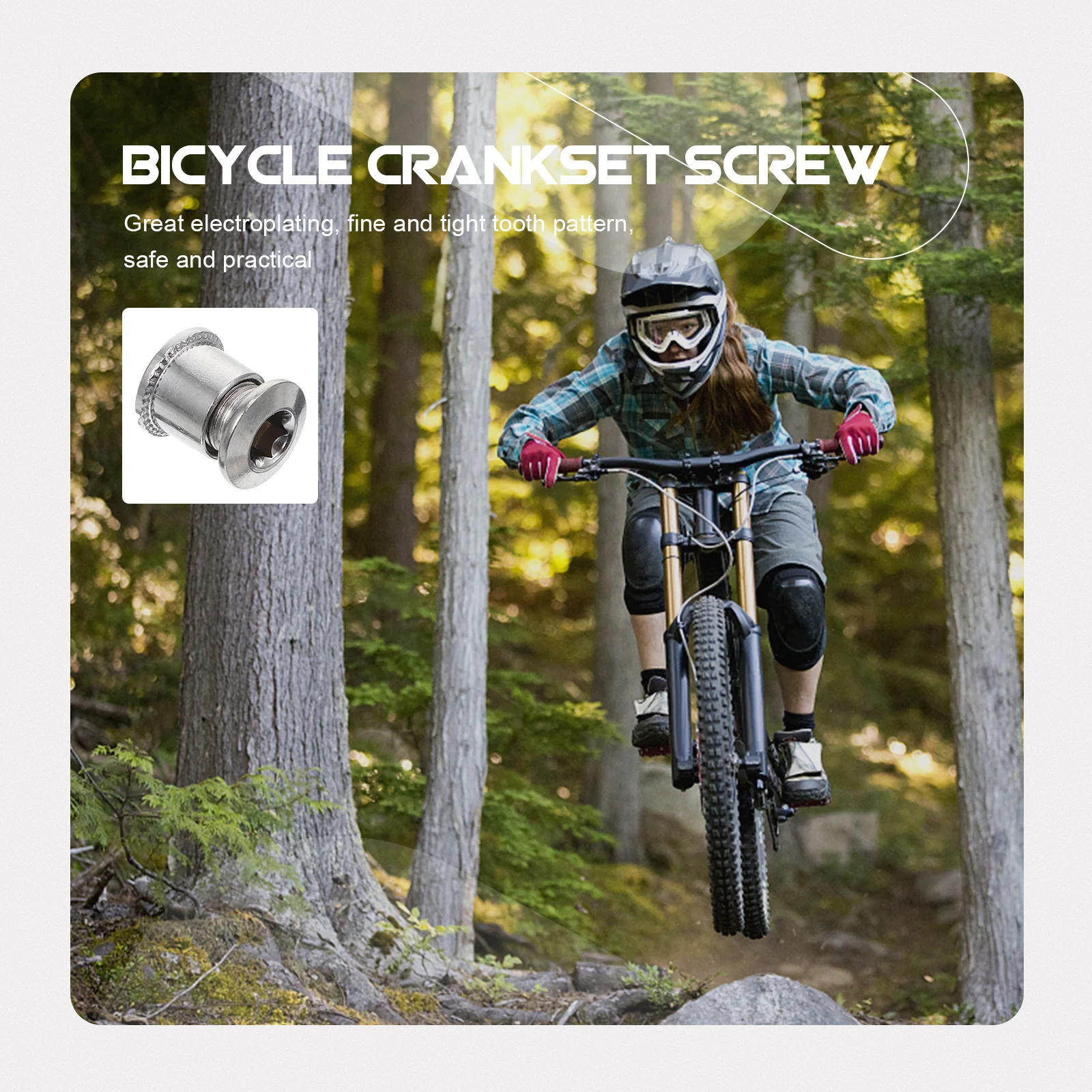 

12Pcs Bike Cankset Screws Stable Chain Wheel Fixing Tool Simple Practical Replacement Accessories Cycling Repair