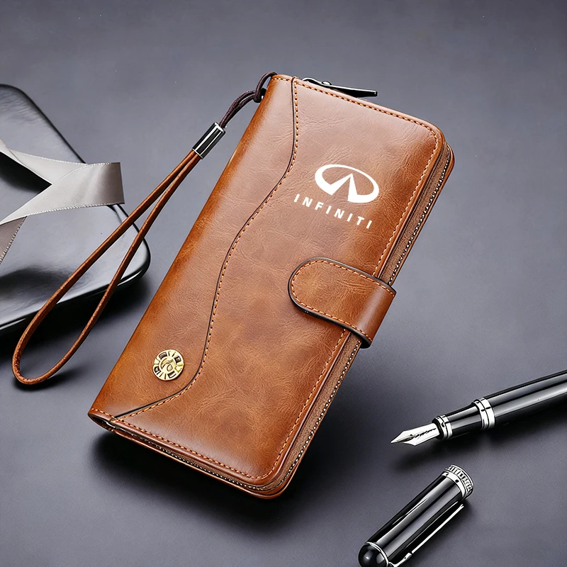 Car Wallet Money Bag Card Holder Coin Purse For Infiniti Q50 FX35 Q30 G37 Q70 QX70 G35 Q60 QX50 QX60 QX80 QX30 JX35 G25 G37