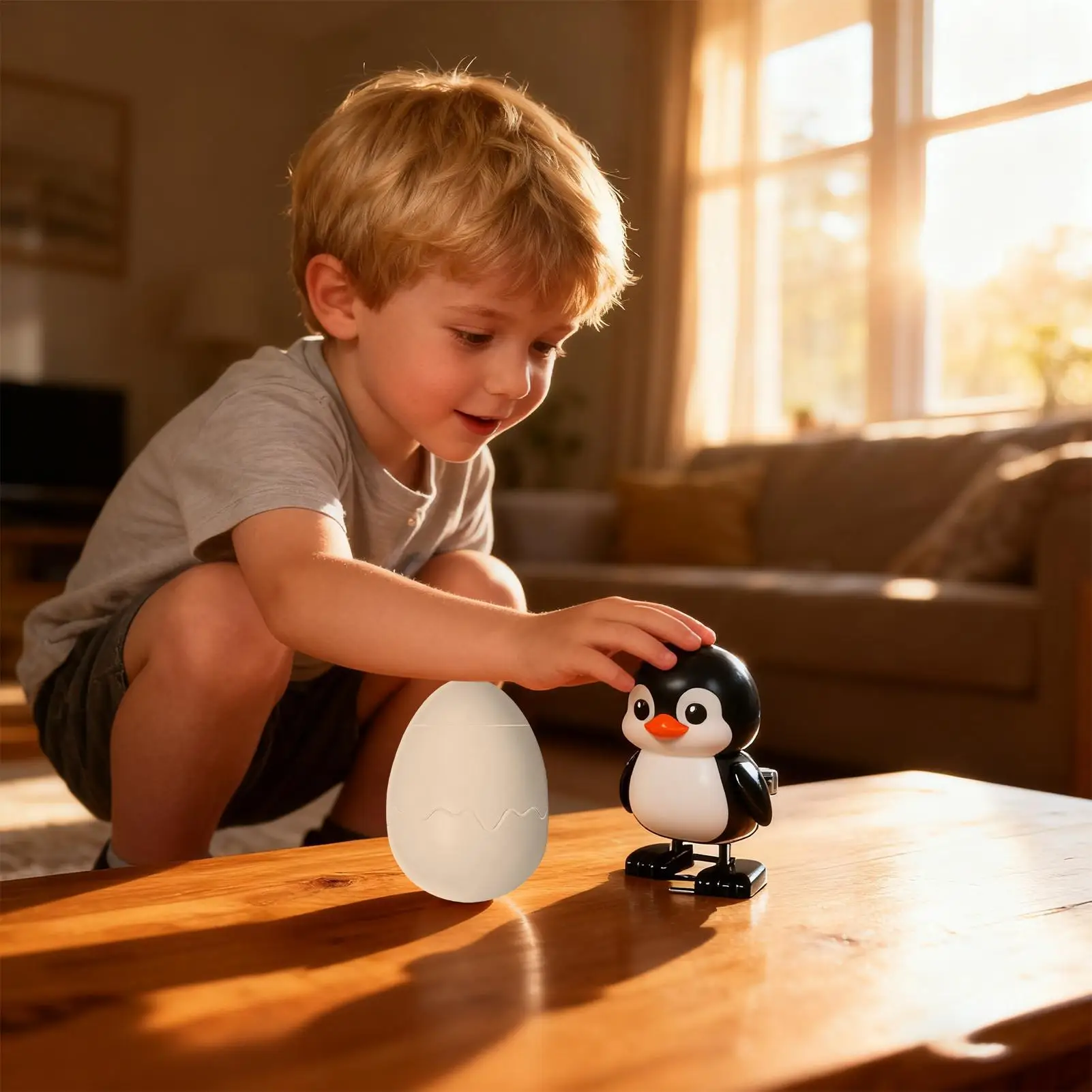 لعبة هزازة على شكل بيضة لطيفة على شكل حيوانات على شكل عقارب الساعة للمنزل وأعياد الميلاد ومكتب المدرسة للأطفال والأولاد المتحمسين والفتيات والأصدقاء #3