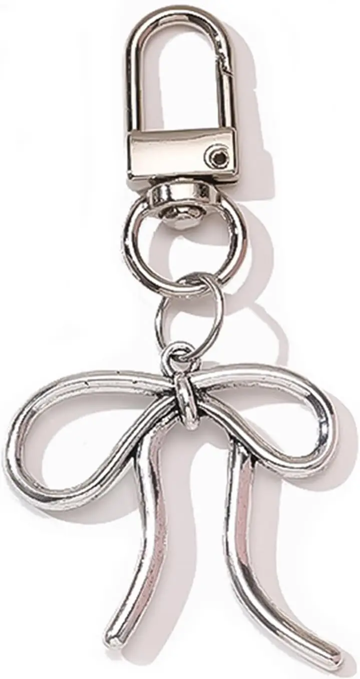 

Cute Bow Keychain Knot Bag Charm Pendant Car Key Ring Handbag Accessory for Women