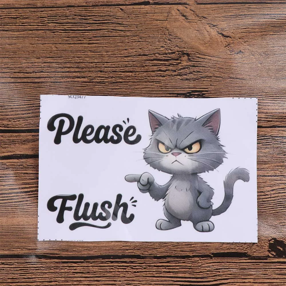 Cartoon Self-adhesive Toilet Sticker PVC Decoration Wall Sticker Funny Waterproof Bathroom Decal Home Decor