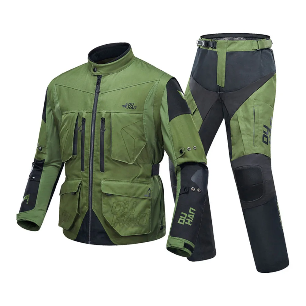 Motorcycle Jacket CE Certification Anti-fall Rally Suit Breathable Biker Clothes Detachable Sleeve Racing Jacket Wear Resistant