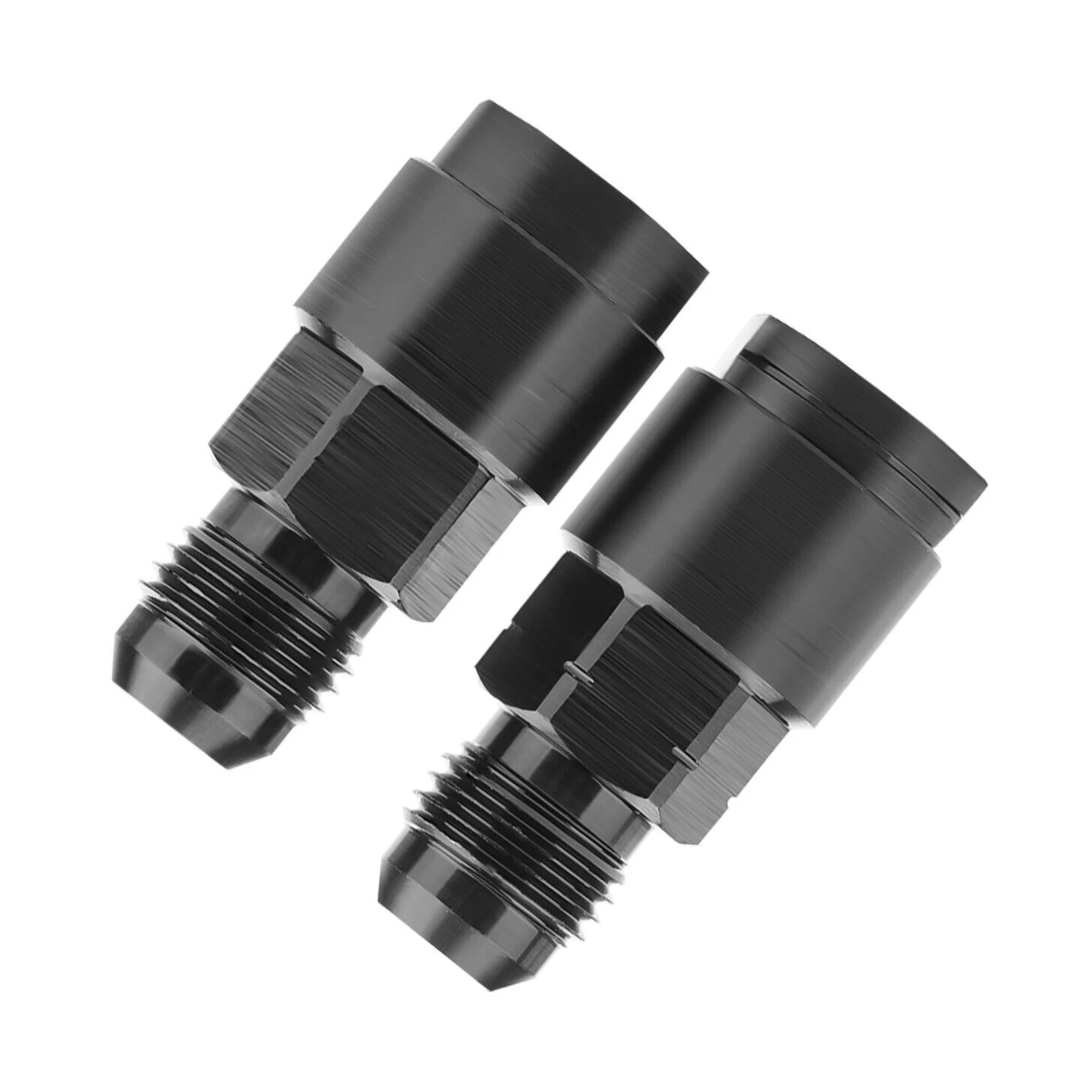 

6AN Fuel Line Fittings Kit CNC Aluminum Black AN6 to 3/8" 5/16" Adapters Universal Oil Gas Water Air Hose Ends for EFI Systems