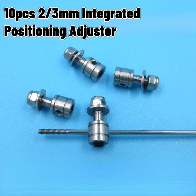 

10pcs 2/3mm Metal All-in-one Quick Adjuster Positioner Linkage Stopper for RC Boat Airplane 1.5/2mm Pushrod Servo Connect