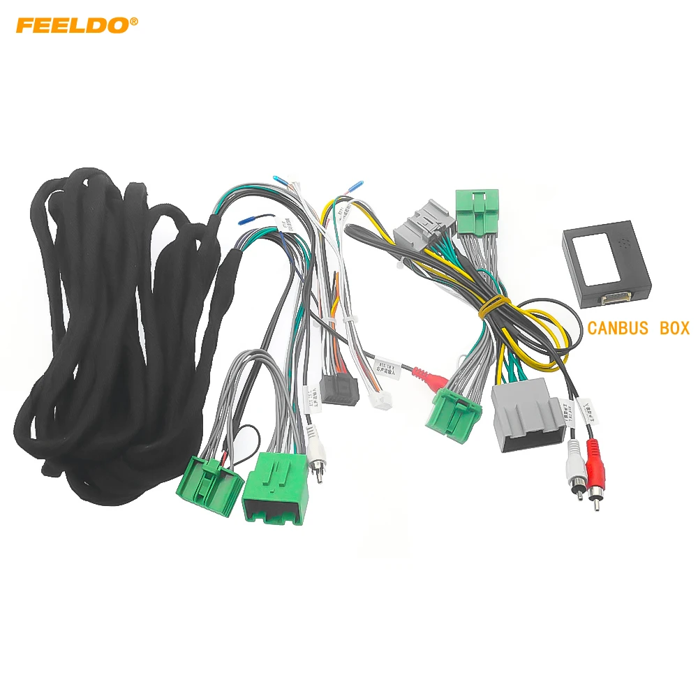 

FEELDO Car 16pin Power Cord Wiring Harness Adapter With Canbus For Volvo S40 C30 C70 2006-2012 Installation Head Unit #HQ7791