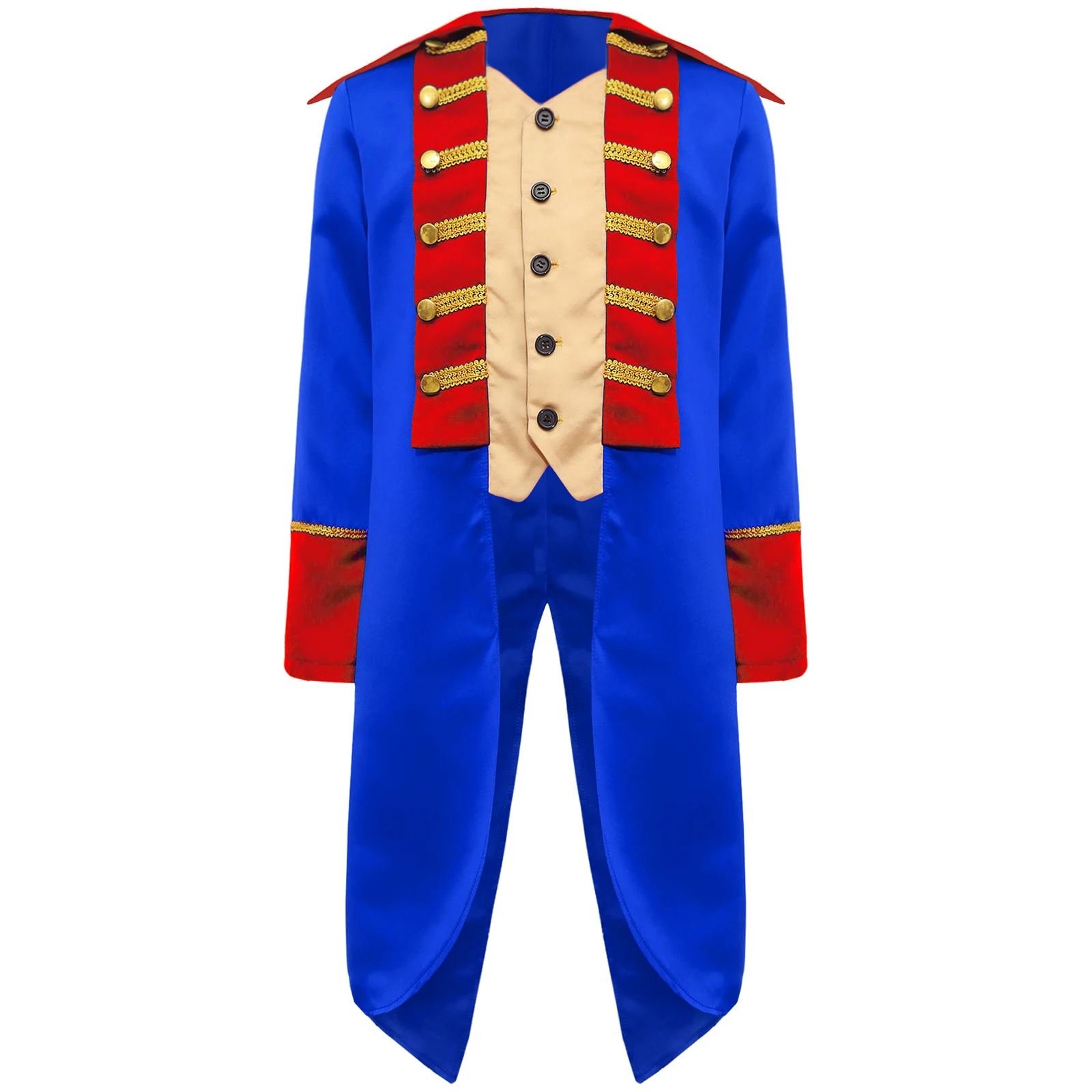 Kinderen Jongens Vintage Slipjas met lange mouwen Middeleeuwse Renaissance Britse Napoleon Prestaties Kostuum Themafeest Cosplay Jas