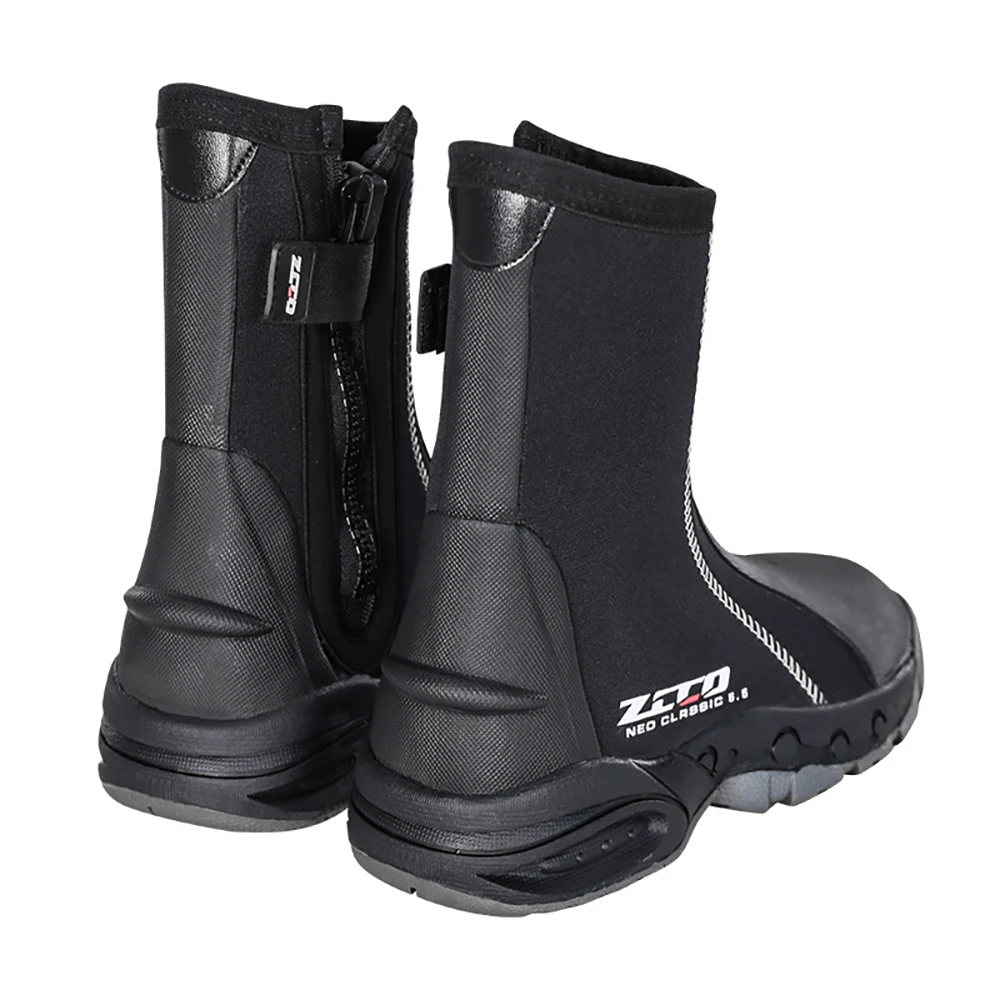 Botas de buceo de neopreno con cremallera lateral para hombre, zapatos de buceo, botas de Río, Trekking, accesorios para deportes acuáticos, 5mm