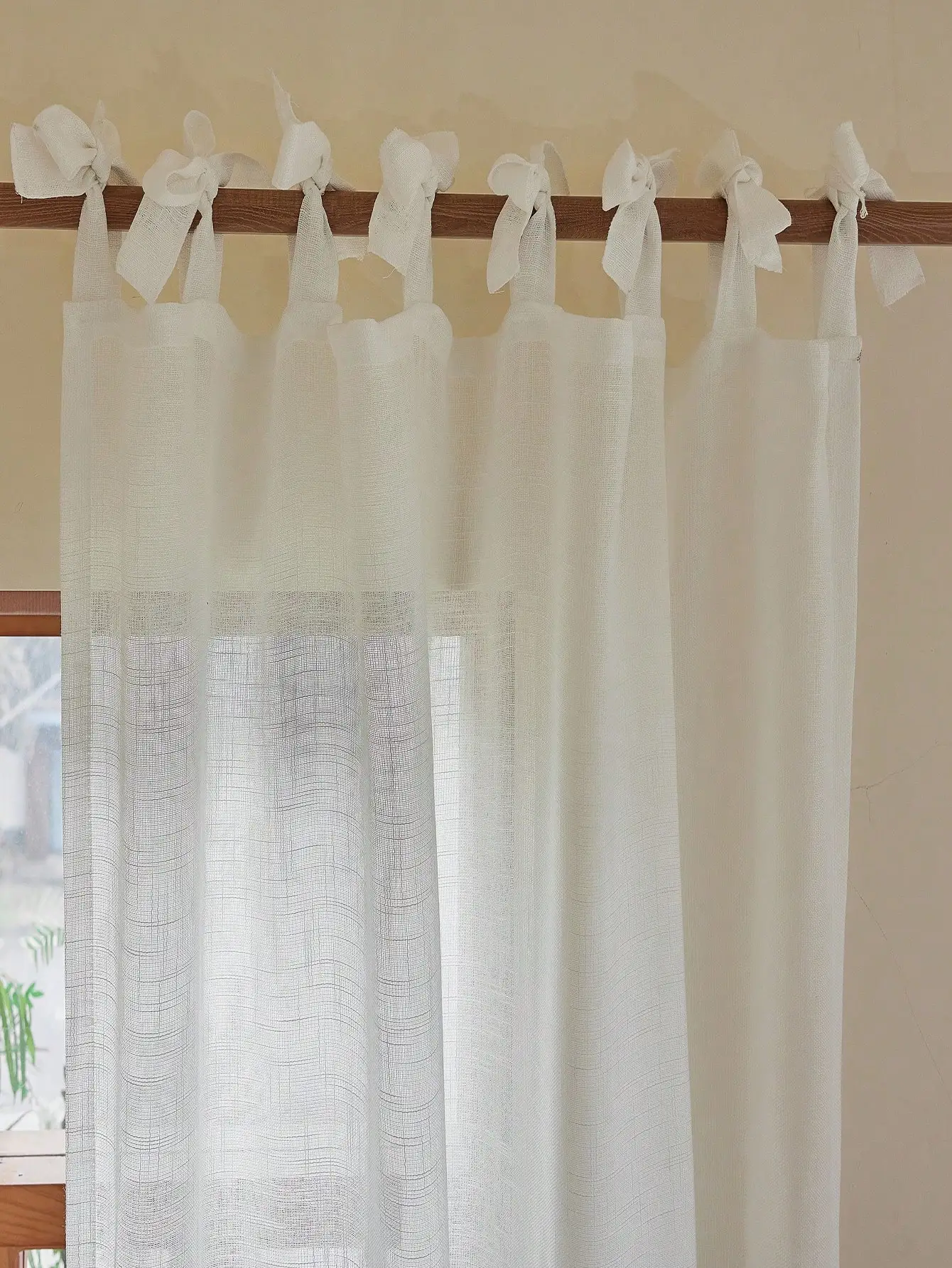 American pastoral style natural translucent suspender with window screen and curtain