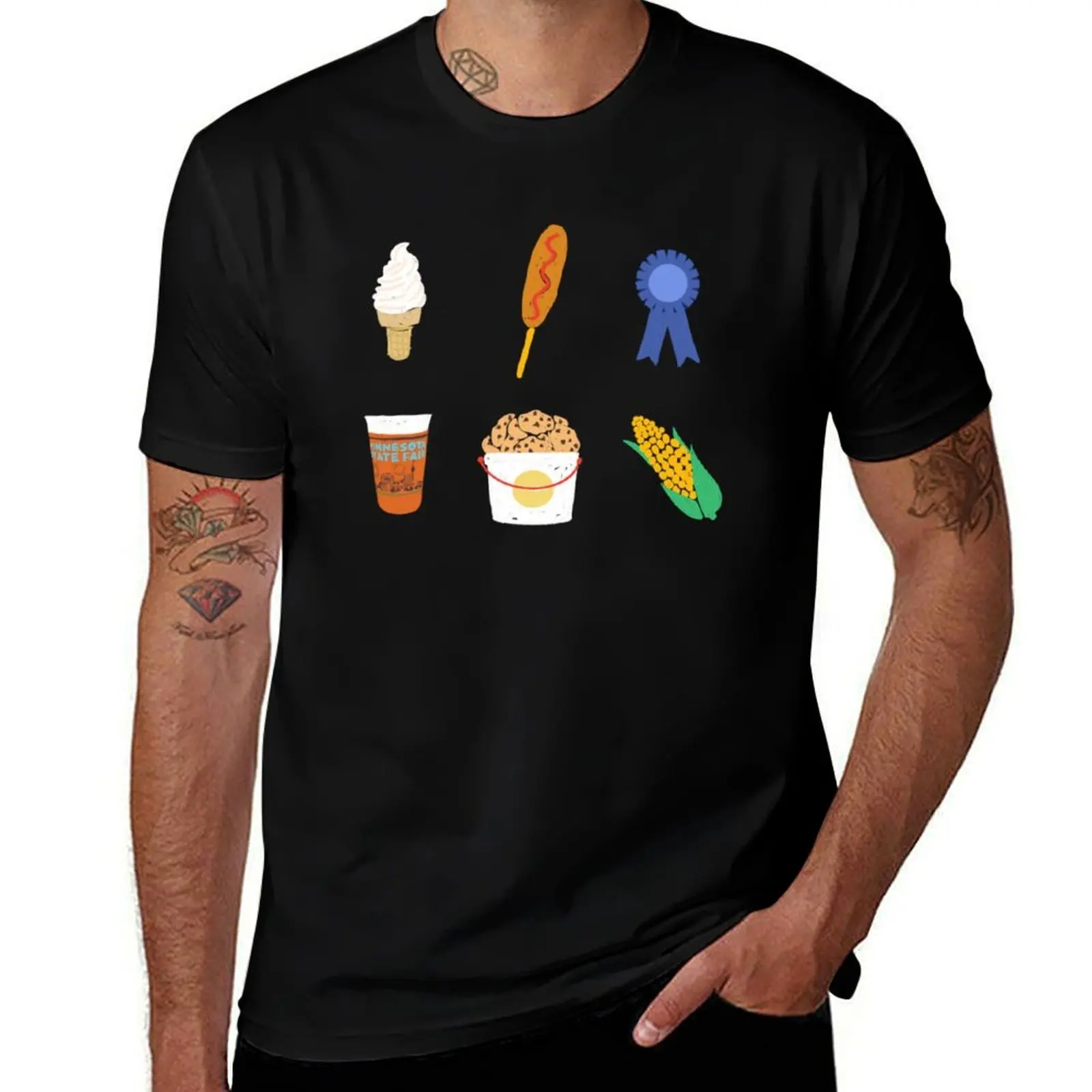 

MN State Fair Foods T-Shirt Quick Dry Light Sports T-Shirt