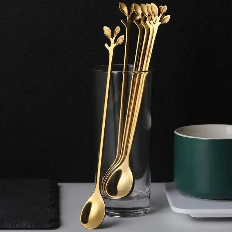 L43A Creative Stainless Steel Spoon Teaspoon Coffee Spoon Christmas Gi