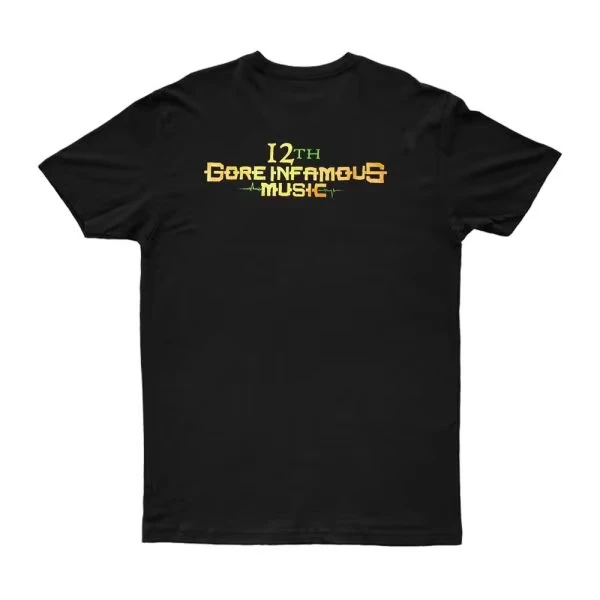 2025 جديد GORE INFAMOUS مطبوع للجنسين موضة الشارع بأكمام قصيرة من القطن الخالص