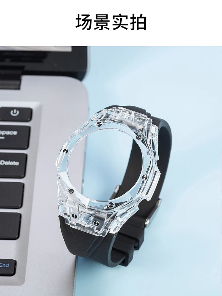 Комплект прозрачных модов для G-Shock GA-2100/GAB2100 |   Рамка безеля Casioak + резиновый спортивный ремешок |   Аксессуары для часов своими руками на заказ