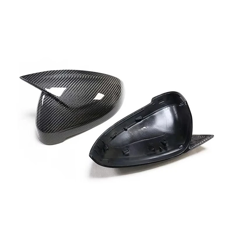 Black Carbon Fiber Automotive Rearview Mirror Caps Shell Conversion Car Bodykit Side View Mirror Cover