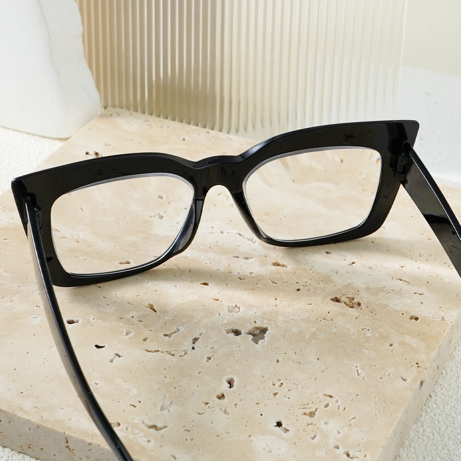 نظارات قراءة عصرية على شكل عين القطة للنساء والرجال، إطار كبير، نظارات قصر النظر الشيخوخي للمنزل والسفر والحفلات