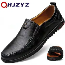 Mocasines italianos de cuero genuino para hombre, calzado Formal de marca de lujo, sin cordones, informal, 47, 2023