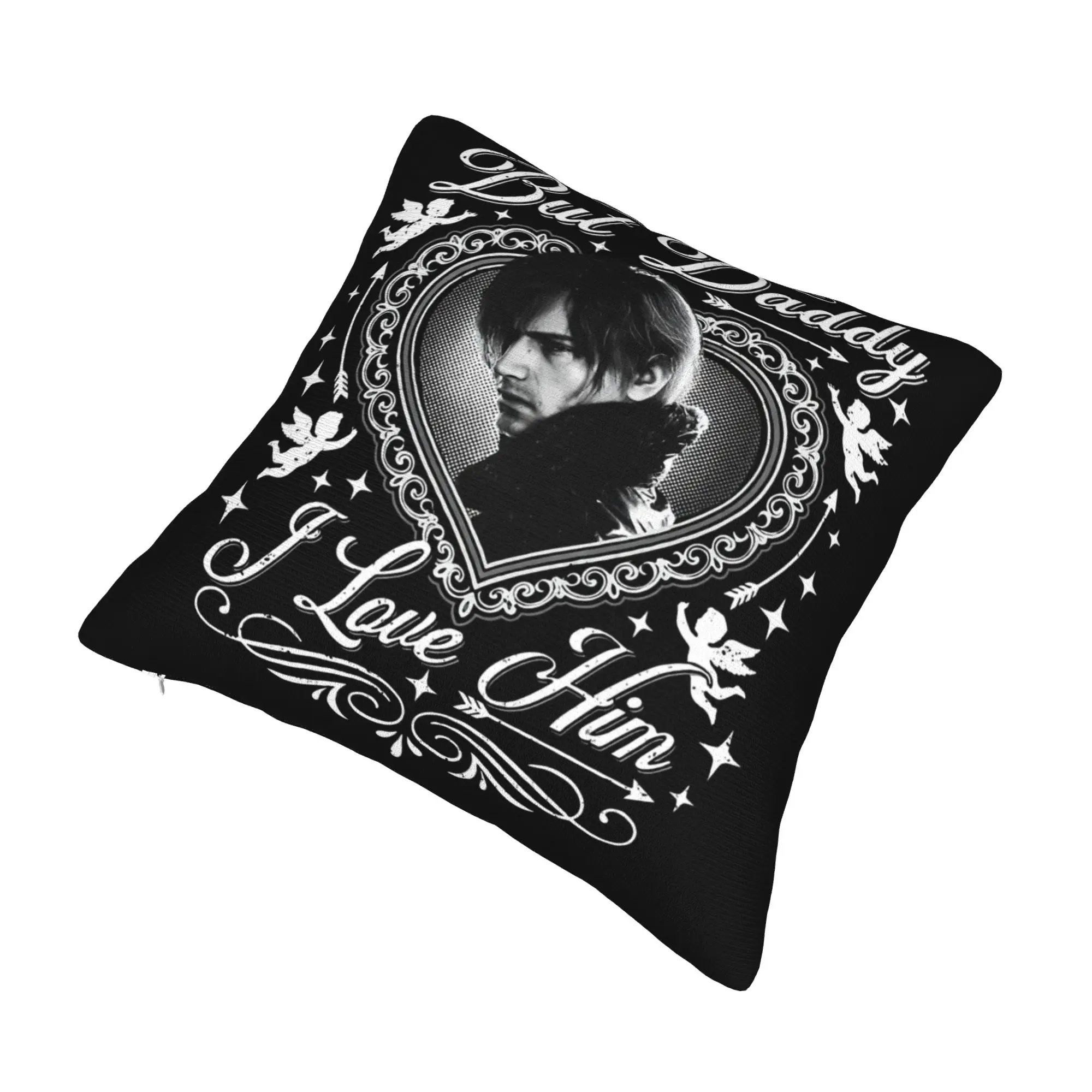 Honor Leon S. Kennedy Pillowcase Printed Fabric Cushion Cover Gift  Throw Pillow Case Cover Home Square 40X40cm