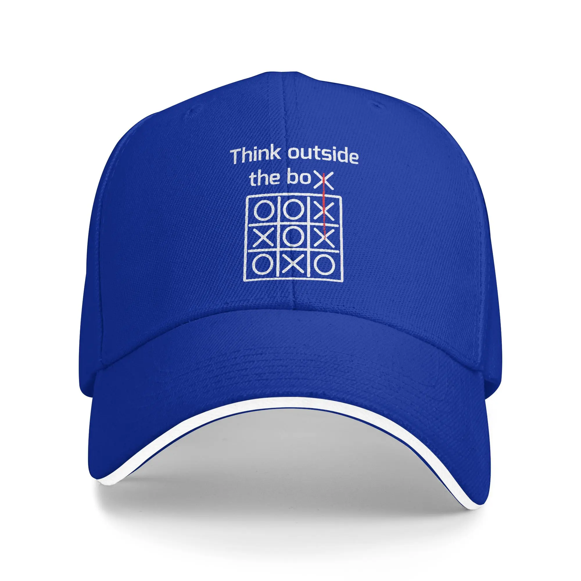 Funny but Smart Think Outside the Box Sandwich Hat Caps Golf Hats Adjustable Polyester Baseball Caps Wholesale New
