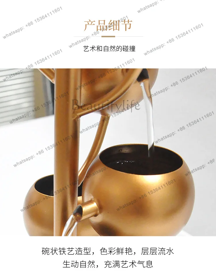 LJY circulating water living room fountain water feature home office countertop creative high-end decoration