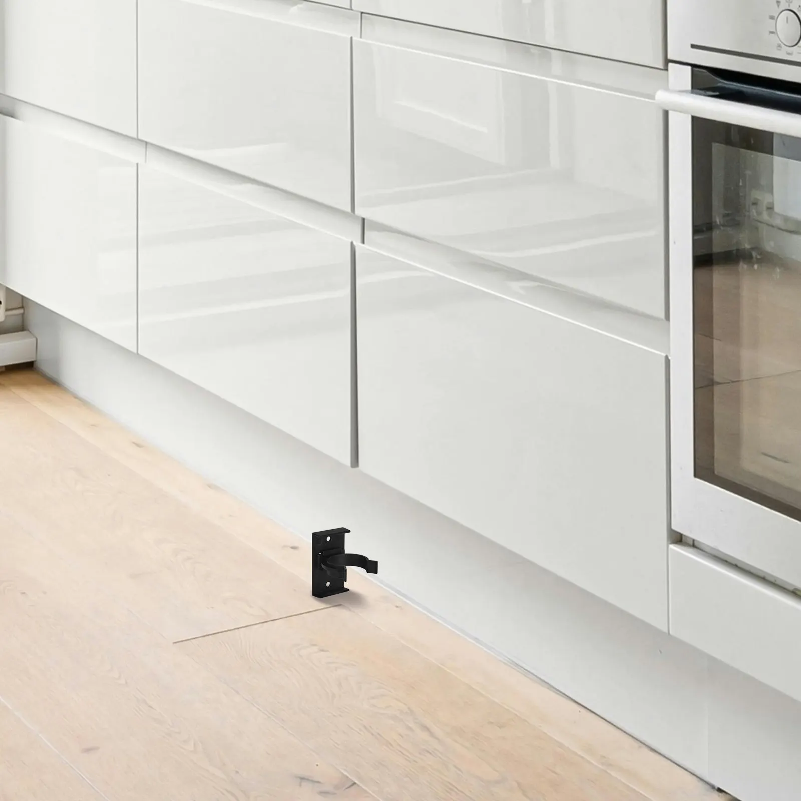 

10 шт. черных пластиковых клипс для мебели, фиксаторов для кухонных шкафов, регулируемой силы сжатия, простой монтаж, экономия пространства