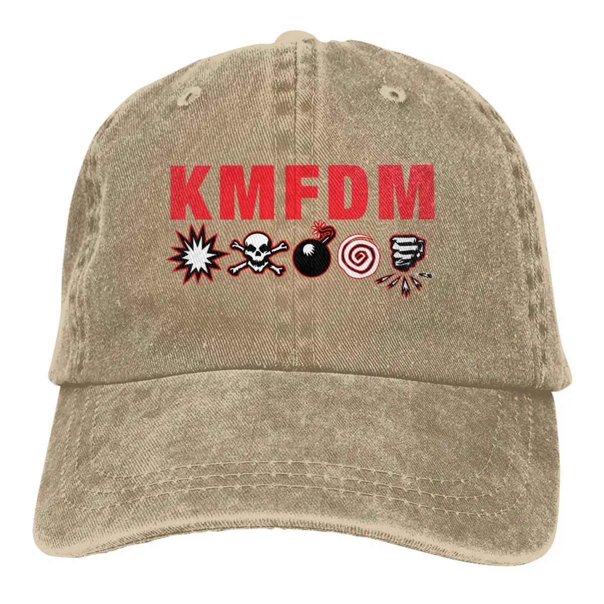 KMFDM Baseball Caps Vintage Distressed Cotton Sun Cap Men Women Outdoor Running Golf Unstructured Soft Caps Hat