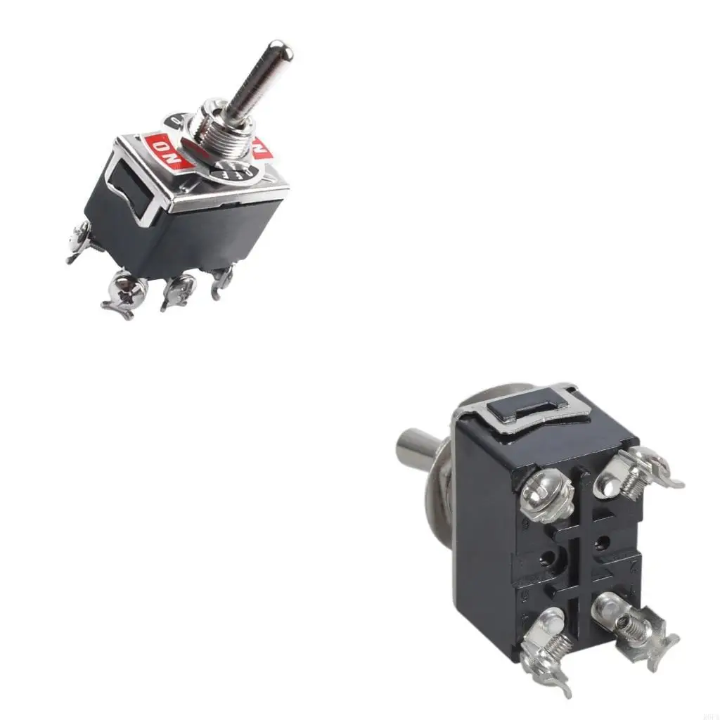 ON-OFF-ON / ON-ON Miniature Toggle Switches Power Button Switches Car Boat 250V 15A 2/3/4/6Pin Toggle Switches