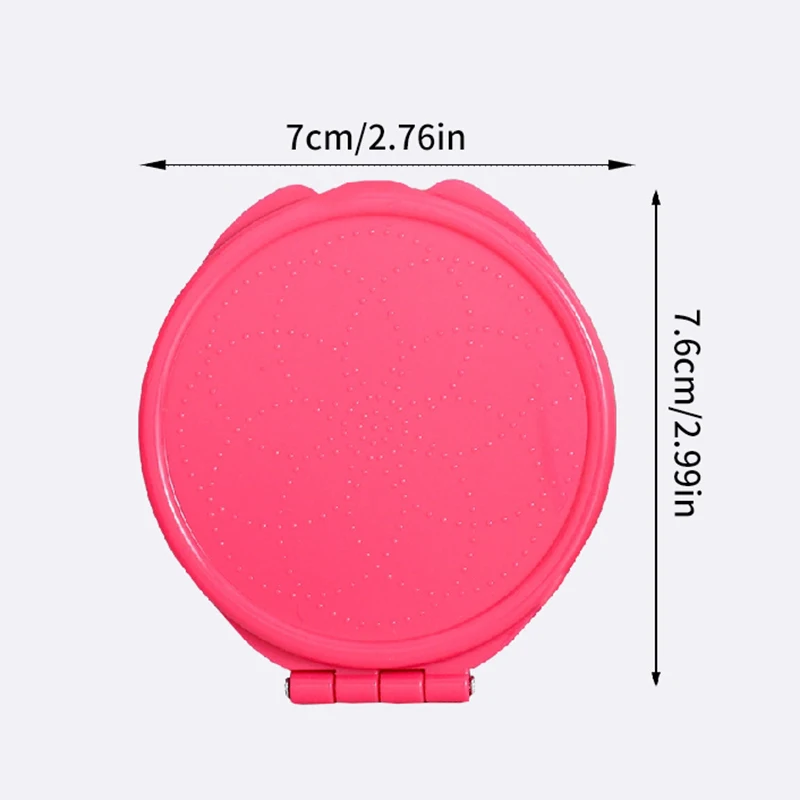 Handheld Makeup Mirror Double Sided Mini Portable Pocket Folding Round Makeup Mirror For Travel Beauty Cosmetic Tool