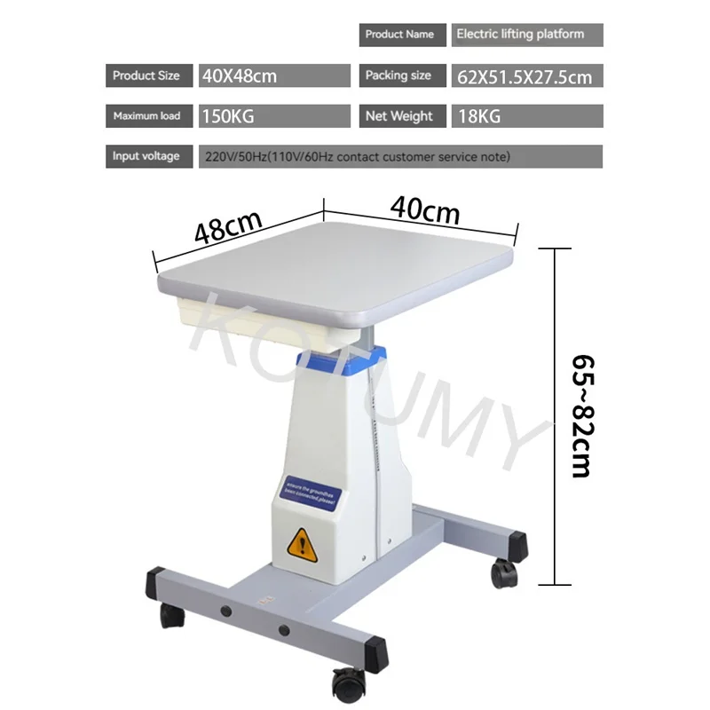 Optometria elettrica ascensore tavolo operatorio oftalmico tavolo di sollevamento automatico clinica ottica optometria tavolo motorizzato elettrico