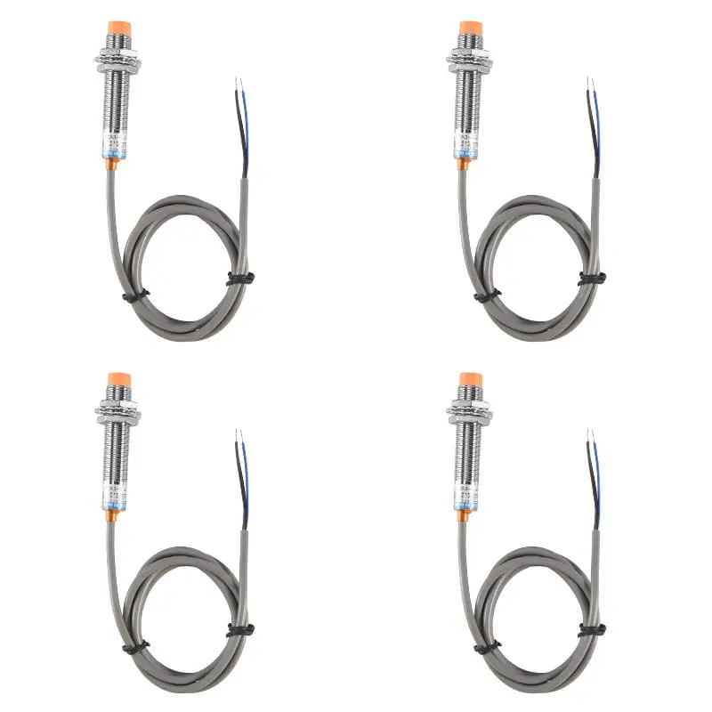 4pack X((DC6-36V 300mA NPN NO 3-wire 4mm Tubular Inductive Proximity Sensor Switch LJ12A3-4-Z-BX)