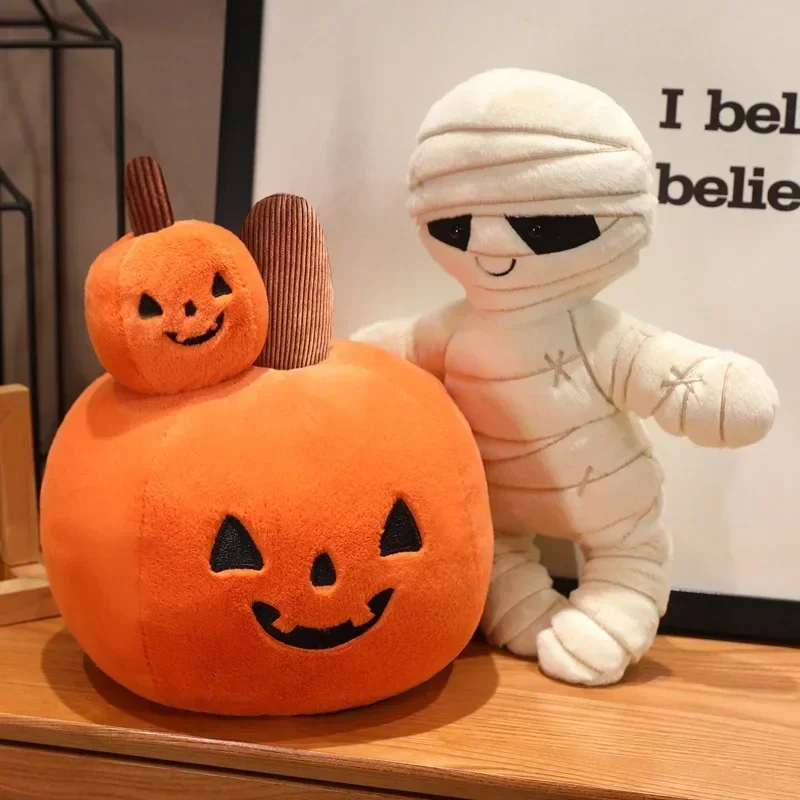 Halloween Collection Pumpkin Skull Bob Mummy Plush Toy Decorative Soothing Doll Toy Stuffed Doll