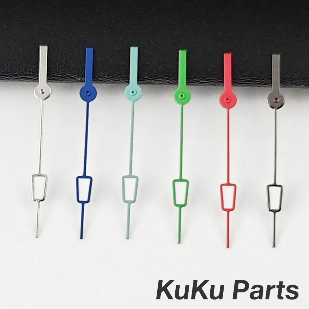 NH35 الأيدي الثانية 12.5 مللي متر الفضة الأزرق الأحمر الأيدي الثانية الأخضر مضيئة الساعات الإبر صالح NH34 NH35 NH36 NH38 NH70 NH72 حركة