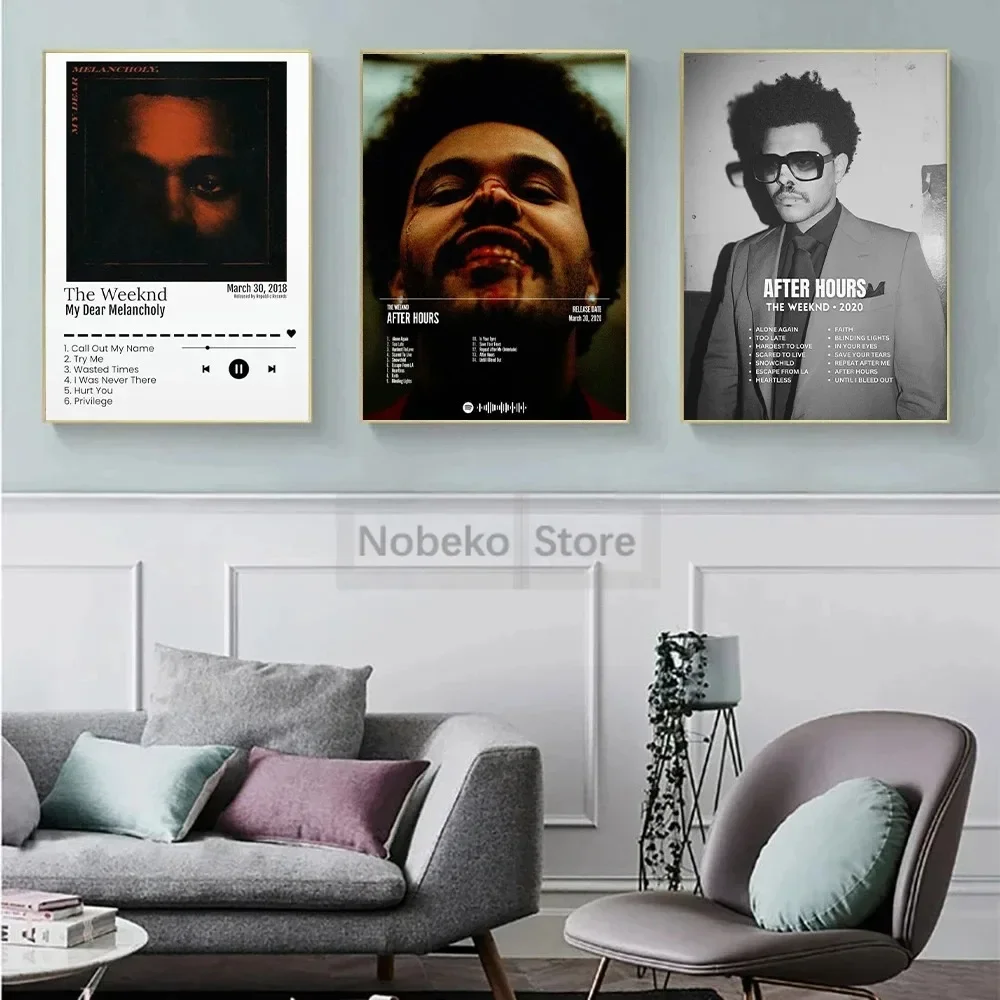 Canvas Painting Wall Art Pictures The Weeknd Starboy After Hours Rapper Hip Hop Music Album Manga Poster Prints Home Room Decor