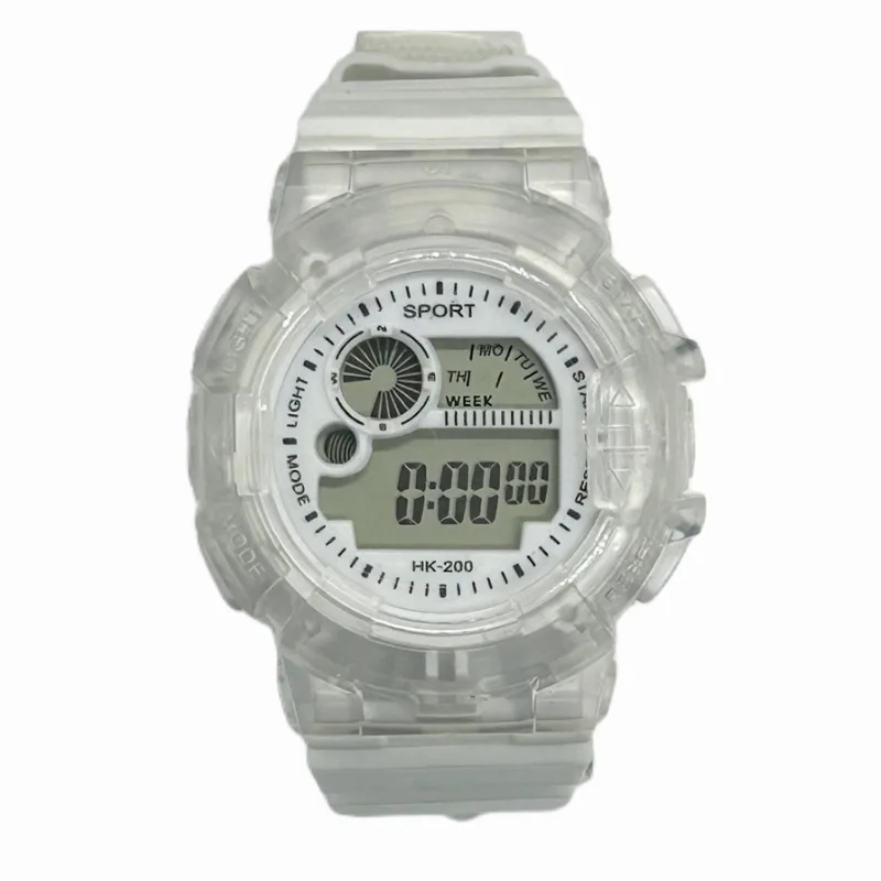 New Transparent Smartwatch for Students & Kids - Glacier White High-End Sports Digital Watch with Attractive Design