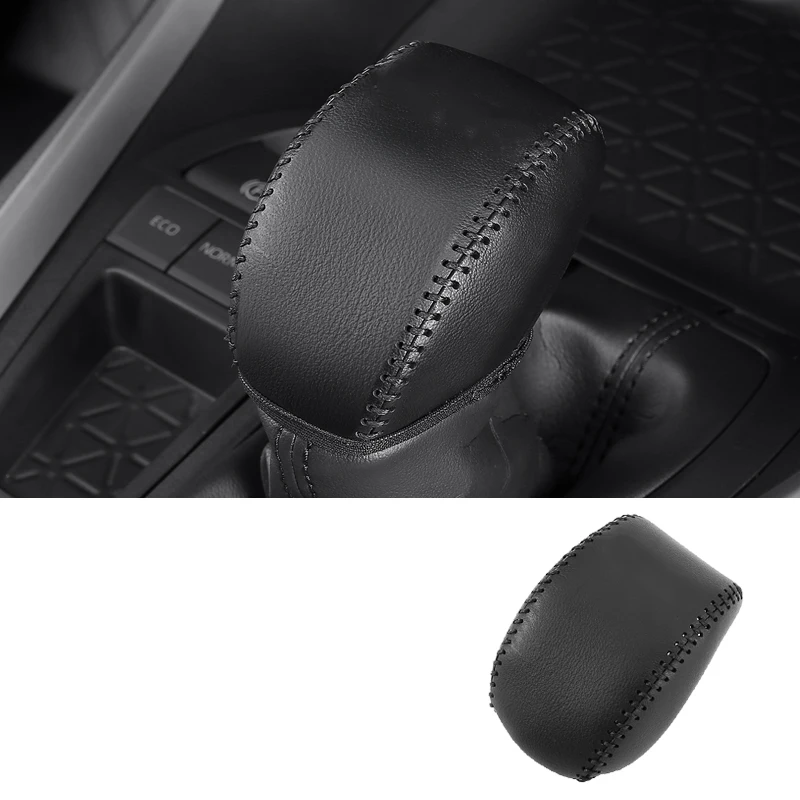 collar Car Gear Lever Head Cover for Toyota RAV4 Xa50 2019 2020 2021 Interior Accessories Auto Carbon Fiber Shift Knob Pad