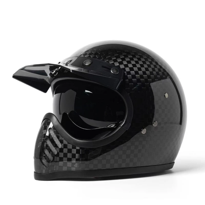 

Carbon fiber motorcycle helmet, lightweight and personalized for motorcycles, suitable for all seasons, ultra-light men women