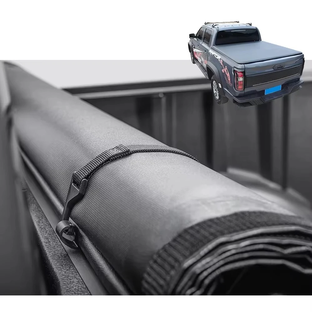 High Quality Waterproof Locking Soft Roll up Tonneau Cover for F150/Ranger  for RAM 1500 NP300-PVC Vinyl