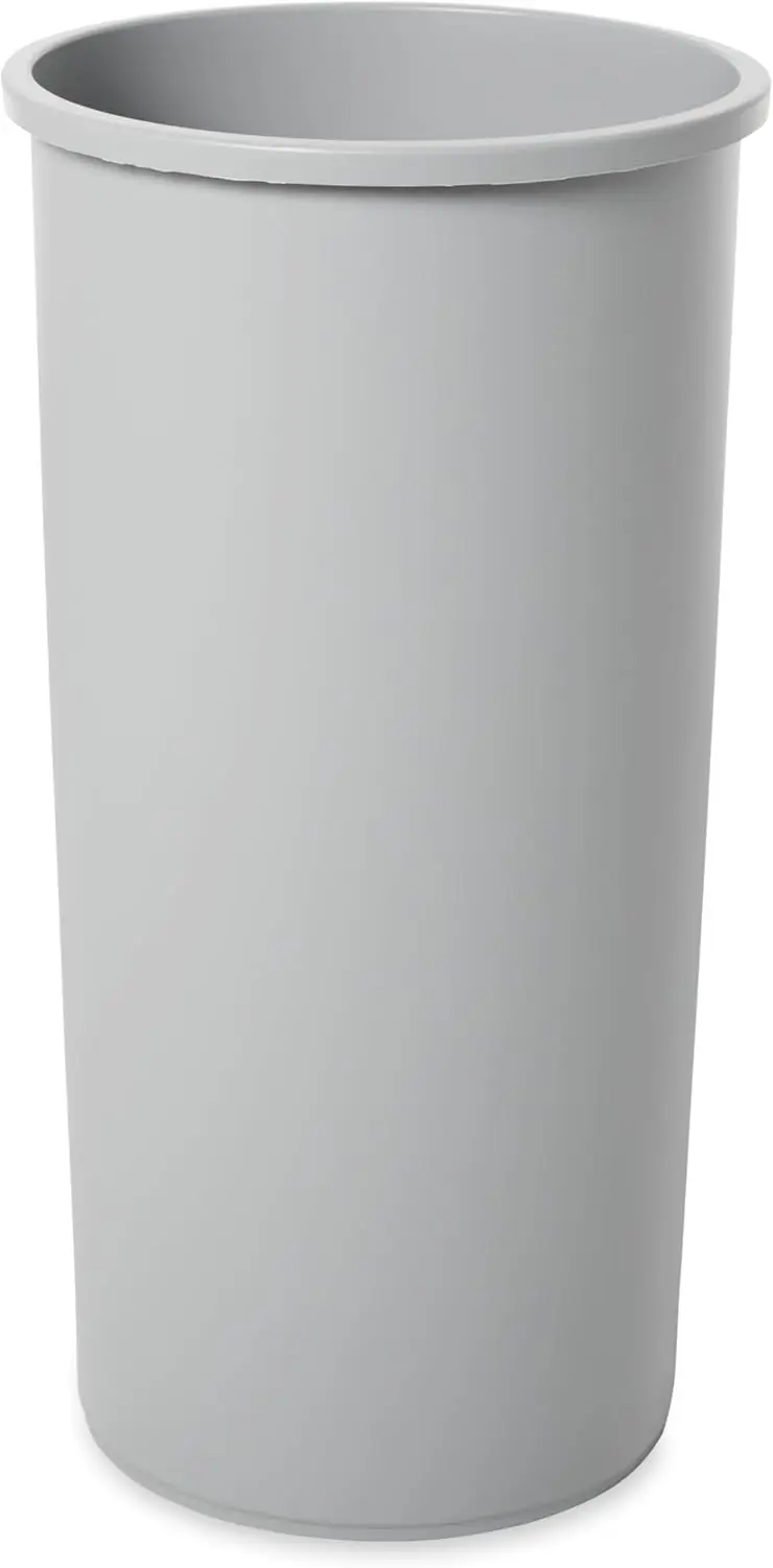 

Коммерческие товары Недоторкаемый 22-галонный круглый серый мусорный бак, для офисов/Mailвых комнат/класса/азей высокого поколения отходов