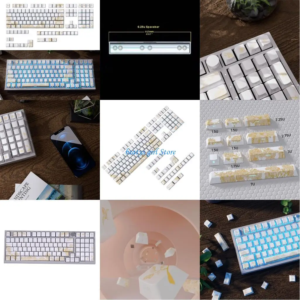 

C7AB PBT Keycap Set 146/136 Keys Original Height Doubleshot Side-lit Backlit Keycap