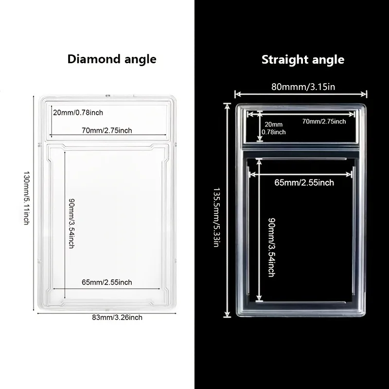 10pcs Standard Size Graded Card Case 35pt Thick Quality Plastic P/S/A Slab Holder Protects Trading Cards MTG TCG Baseball Cards