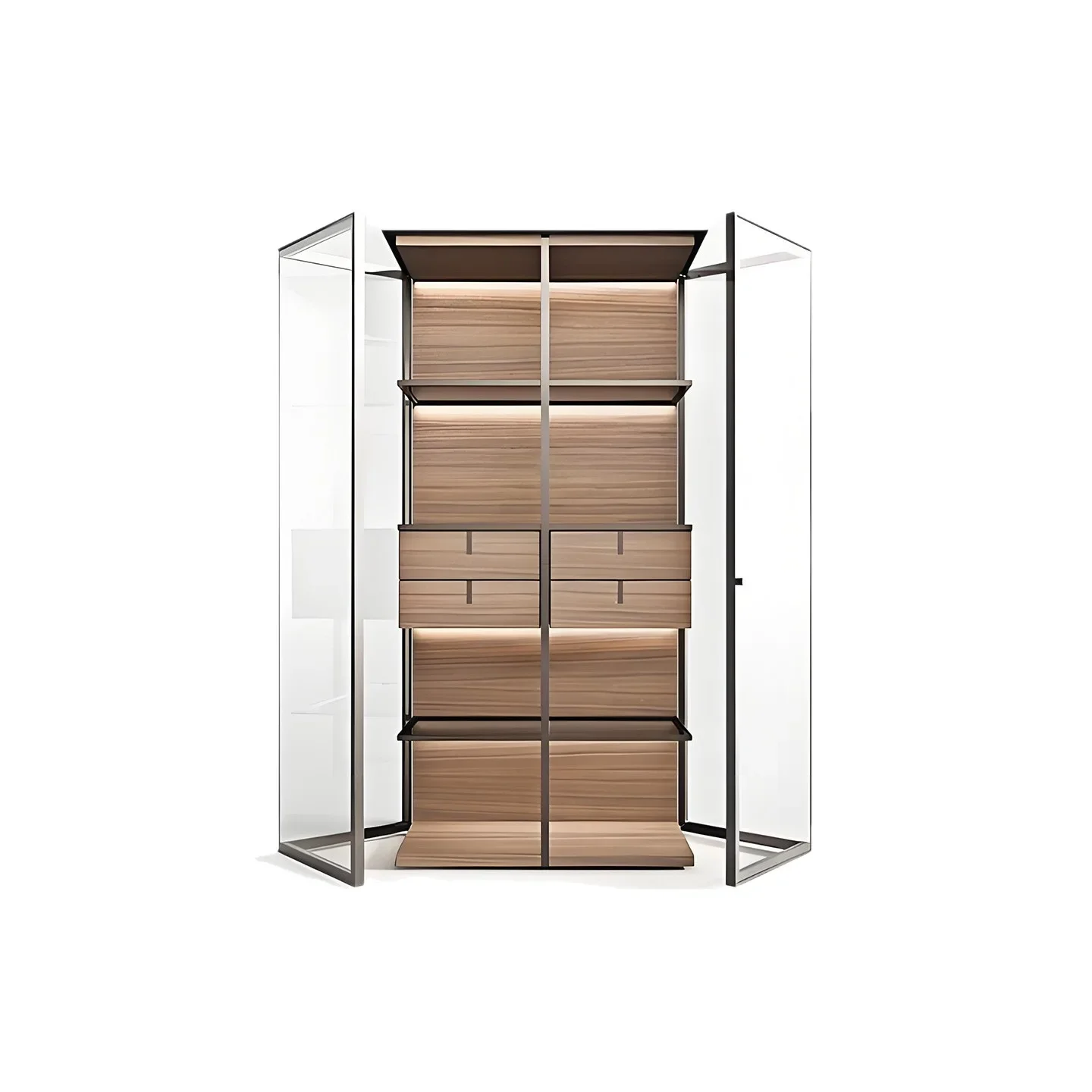 Double door European wing cabinet Glass Solid wood aircraft Boutique Seven chest cabinet Display cabinet - view 5