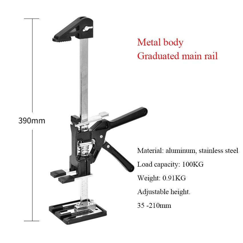 Labor Saving Arm Hand Lifting Jack Tool ,Lifter Jacks for Installing Cabinets and Wall Tile Height Adjuster Handheld Tool