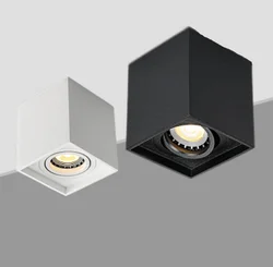 1pcs Square Surface Mounted LED Downlight with Replaceable GU10 LED Bulb 7W 12W LED Ceiling Spot Light AC85V-265V Indoor