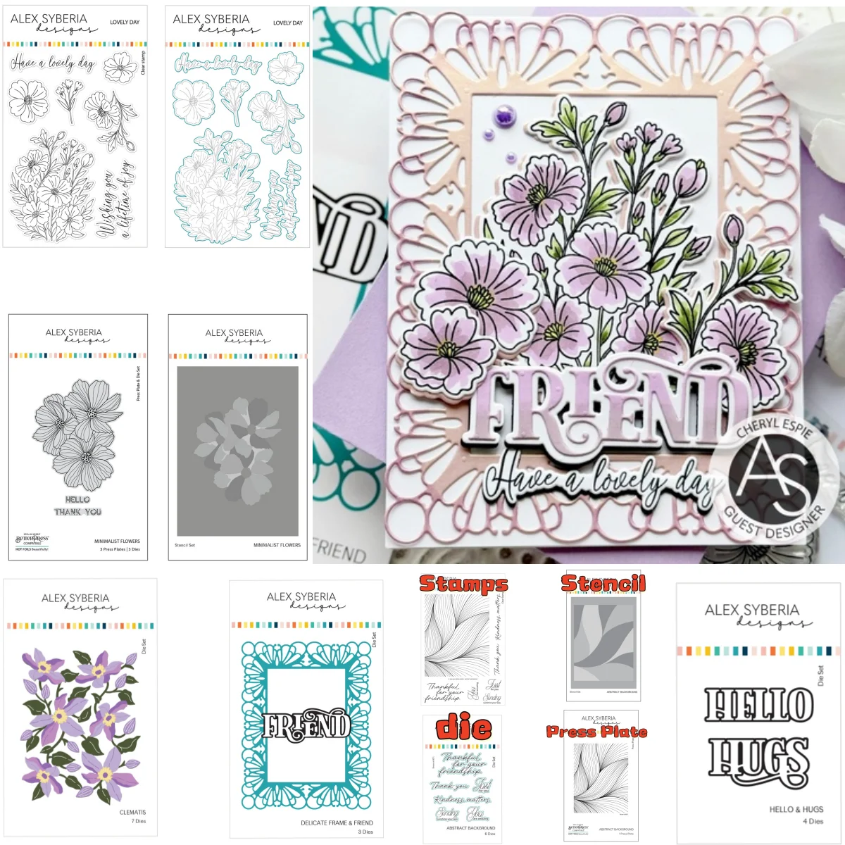 

Minimalist Flowers Clematis Metal Cutting Dies Clear Stamps Stencil Press Plate For DIY Making Card Scrapbook Embossed Paper