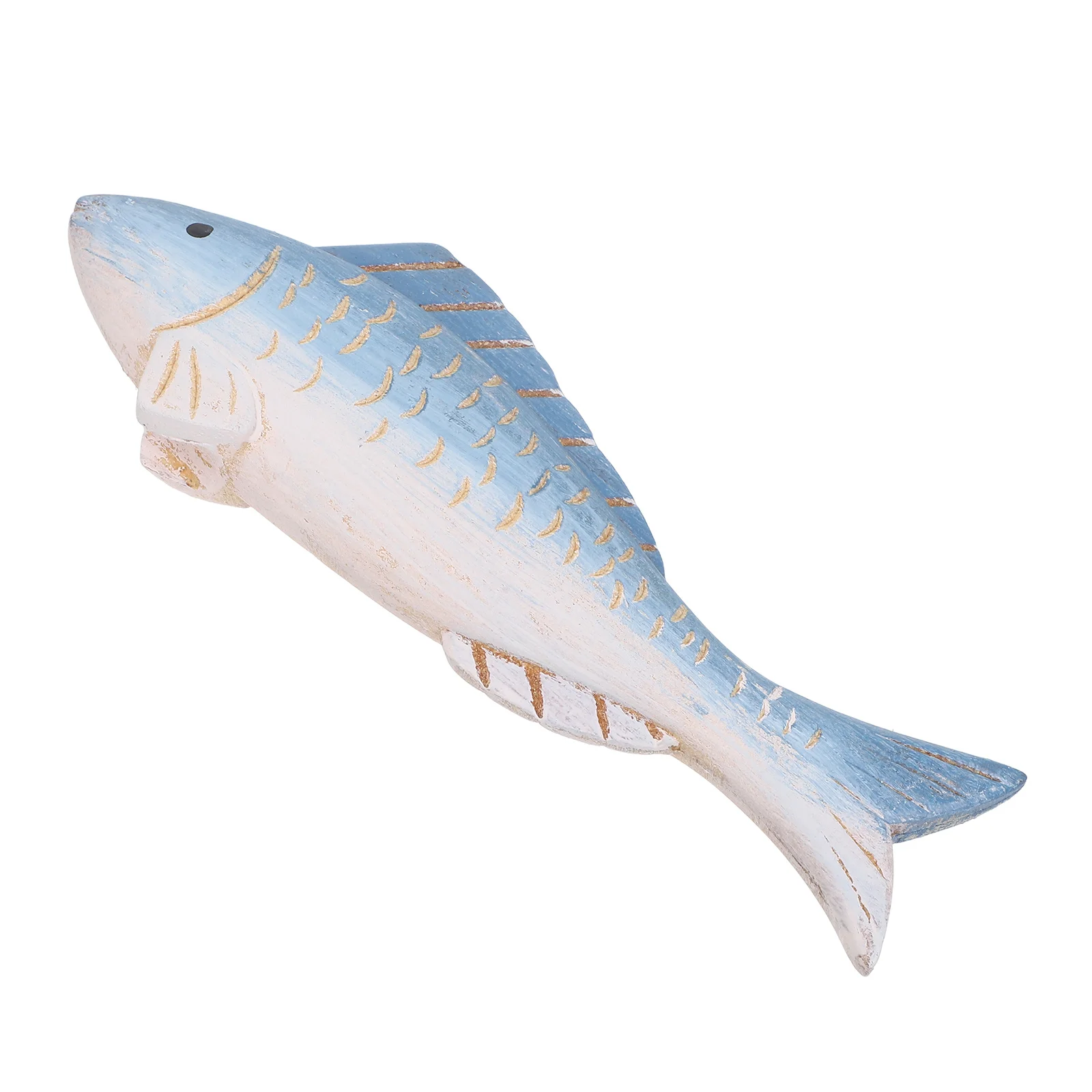 

Wooden Fish Statue Mediterranean Inspired Unique Small Animal Sculpture for Desktop Bookshelf Bathroom Ocean Decor Craft Home